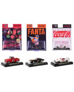 2023 M2 Machines Diecast Model Cars Set of 3 Limited Edition Sodas 1/64, 10000 Worldwide