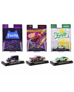 2023 M2 Machines 1/64 Diecast Model Cars Set of 3 Sodas Limited Edition 51/10000