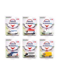 1/64 Diecast Model Cars Set of 6 Vans Series 4 by Greenlight Route Runners