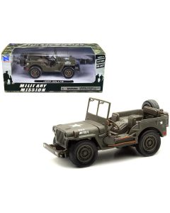 2023 Jeep Willys 1/32 Diecast Model Car U.S.A. Army Green by New Ray