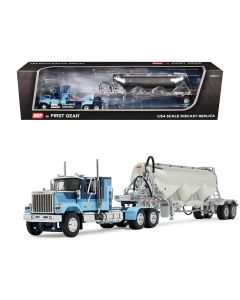 2023 GMC General 1/64 Diecast Model with 34 Flat Top Sleeper & Heil Tank Trailer