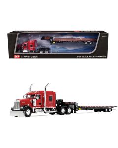 2023 Kenworth W900L 72 AeroCab Sleeper & Landoll 440B50CA Trailer 1/64 Diecast Model