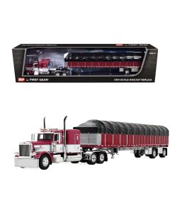 2023 Peterbilt 389 63 Flat Top Sleeper & 53' Wilson Roadbrute Flatbed Trailer Diecast Model