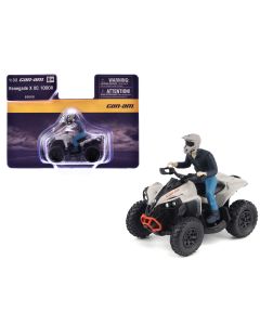 2023 Can-Am Renegade X XC 1000R ATV Diecast Model 1/32 Chalk Gray with Figure