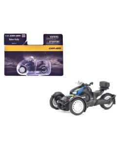 2023 Can-Am Ryker Rally 3-Wheel Motorcycle Diecast Model 1/32 Galactic Blue Black BRP