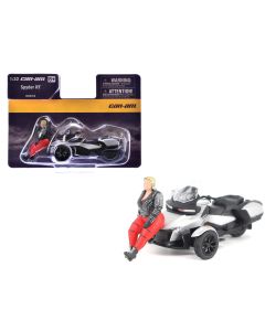 2023 Can-Am Spyder RT 3-Wheel Motorcycle Diecast Model 1/32 Hyper Silver Metallic