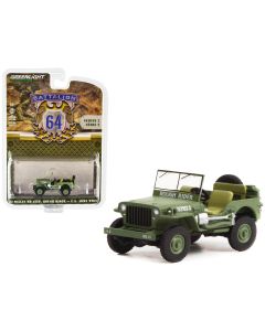 1942 Willys MB Jeep 1/64 Diecast Model Car Green U.S. Army WWII by Greenlight