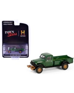 1947 Dodge Power Wagon Diecast Model Car Green Metallic & Black 1/64 Greenlight
