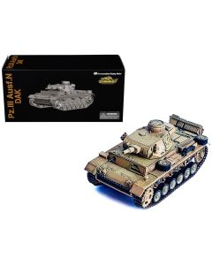 1942/43 Germany Pz.Kpfw.III Ausf.N DAK Tank #124 Tunisia Tiger Insignia 1/72 Model