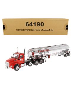 2023 Kenworth T880 SBFA Tandem Day Cab Truck w/ Pusher Axle & Heil FD9300 Tanker 1/50 Diecast Model Limited Edition