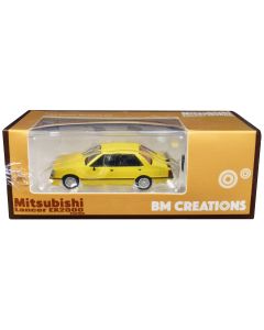 2000 Mitsubishi Lancer EX Turbo Yellow Diecast Model Car 1/64 with Extra Wheels