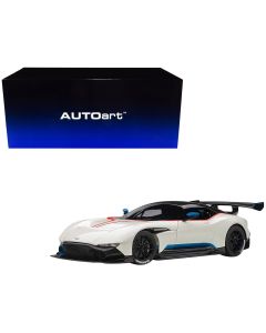 2016 Aston Martin Vulcan 1/18 Model Car - Stratus White, Red & Blue Stripes by Autoart