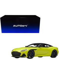 1/18 Aston Martin DBS Superleggera RHD Lime Green Metallic Carbon Accents Model Car Autoart
