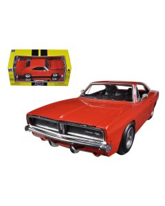 1969 Dodge Charger R/T Orange Diecast Model Car 1/25 by New Ray - Muscle Car Collection