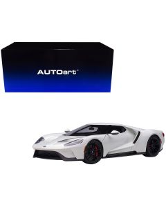 2017 Ford GT 1/18 Model Car Frozen White by Autoart Collectible Diecast