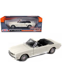 1964 1/2 Ford Mustang Convertible Diecast Model Cream 1:18 by Motormax