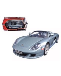 2004 Porsche Carrera GT 1/18 Diecast Model Car Silver Black Interior Motormax