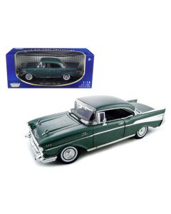 1957 Chevrolet Bel Air Hardtop Green 1/18 Diecast Model Car Motormax