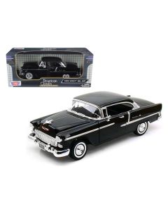 1955 Chevrolet Bel Air Hard Top Black 1/18 Diecast Model Car by Motormax