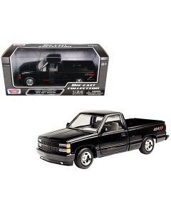 1992 Chevrolet 454 SS Pickup Truck Black 1/24 Diecast Model Car Motormax
