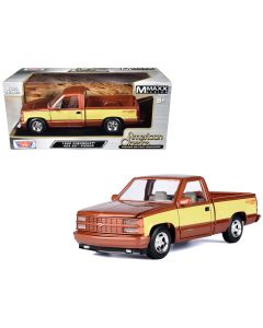 1992 Chevrolet 454 SS Pickup Truck Diecast Model Car 1/24 Copper Metallic Beige Sides