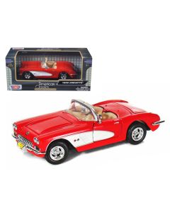 1959 Chevrolet Corvette Convertible Red 1/24 Diecast Model Car Motormax