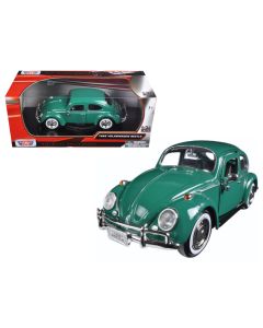 1966 Volkswagen Beetle Green 1/24 Diecast Model Car - Motormax Collectible