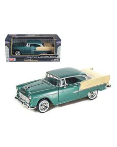 1955 Chevrolet Bel Air Green 1/24 Diecast Model Car Motormax Classic Collectible