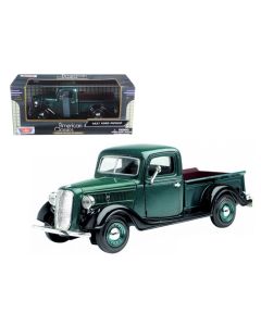 1937 Ford Pickup Truck Diecast Model 1/24 Green Black by Motormax