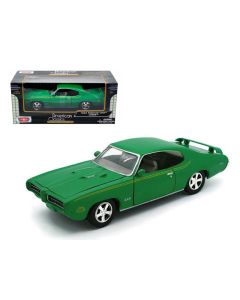 1969 Pontiac GTO Judge Green Diecast Model Car 1/24 by Motormax