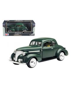 1939 Chevrolet Coupe Green 1/24 Diecast Model Car Motormax Collectible