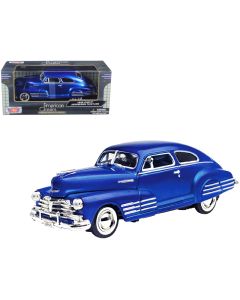 1948 Chevrolet Aerosedan Fleetline Blue 1/24 Diecast Model Car Motormax
