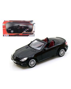 2006 Mercedes Benz SLK55 AMG Convertible Black 1/24 Diecast Model Car Motormax