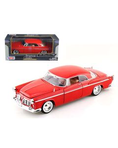 1955 Chrysler C300 Red 1/24 Diecast Model Car Motormax Collectible