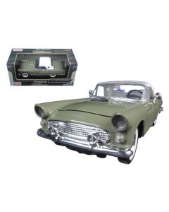 1956 Ford Thunderbird 1/24 Diecast Car Model Green Soft Top by Motormax