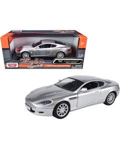1/24 Diecast Model Car Aston Martin DB9 Coupe Silver Metallic by Motormax