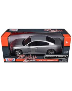 2011 Dodge Charger R/T Hemi Silver 1/24 Diecast Model Car Motormax