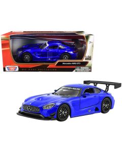 1/24 Diecast Mercedes AMG GT3 Bright Blue Model Car by Motormax