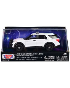 2022 Ford Police Interceptor Utility Diecast Model Car 1/43 White Law Enforcement