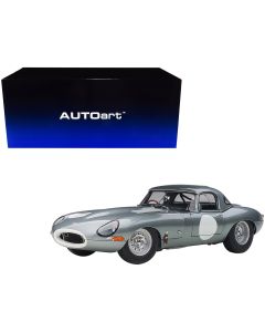 2023 Jaguar E-Type Lightweight Roadster RHD Dark Silver 1/18 Model Car Autoart