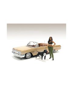 1/18 Scale Lowriderz Figurine IV & Dog American Diorama Model Figures