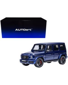 2019 Mercedes-Benz AMG G63 1/18 Model Car Brilliant Blue Metallic by Autoart