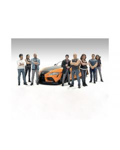 2023 Car Meet 3 8-Piece Figure Set for 1/24 Scale Models by American Diorama