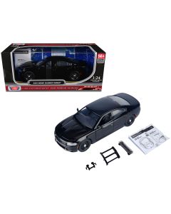 2023 Dodge Charger Pursuit Police Car Diecast Model Kit 1/24 Motormax Black