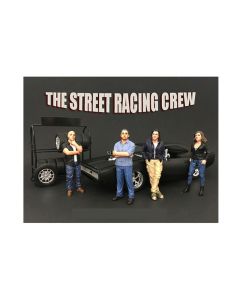 2023 American Diorama Street Racing Crew 4 Piece Figure Set for 1:18 Scale Models