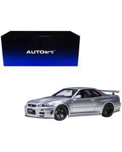2007 Nissan Nismo R34 GT-R Z-TUNE RHD Silver Metallic 1/18 Model Car Autoart