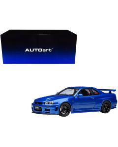 2002 Nissan Skyline GT-R R34 Nismo Z-TUNE RHD Bayside Blue 1/18 Model Car Autoart