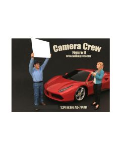 1:24 Scale Camera Crew Figure II Crew Holding Reflector American Diorama Model