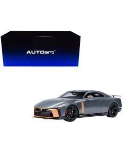 2023 Nissan GT-R50 ItalDesign Goodwood 1/18 Model Car Liquid Kinetic Gray Metallic Gold Accents by Autoart