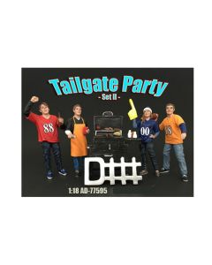 2023 American Diorama Tailgate Party Set II - 4 Piece Figure Set for 1:18 Scale Models